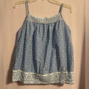 TABITHA WEBB Light blue and white sleepwear tank top size S.